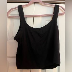 Lululemon Black Rib Crop Tank